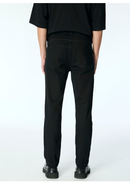 Normal Bel Slim Fit Siyah Erkek Denim Pantolon Orlando Slim - 1315
