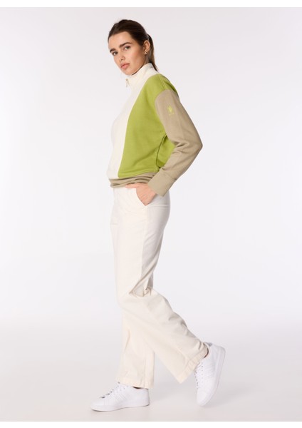 Yüksek Bel Normal Krem Kadın Pantolon 4HA2DF07I