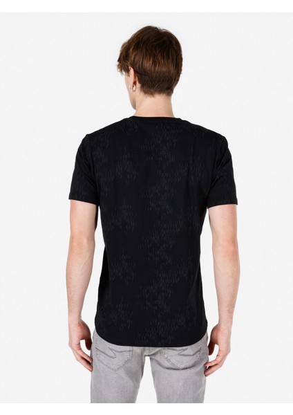 Regular Fit Yuvarlak Yaka Erkek Siyah Kısa Kol Tişört Cl1068854