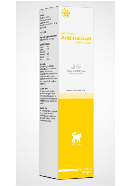 Anti-Hairball Kedi Için Malt Paste 100GR