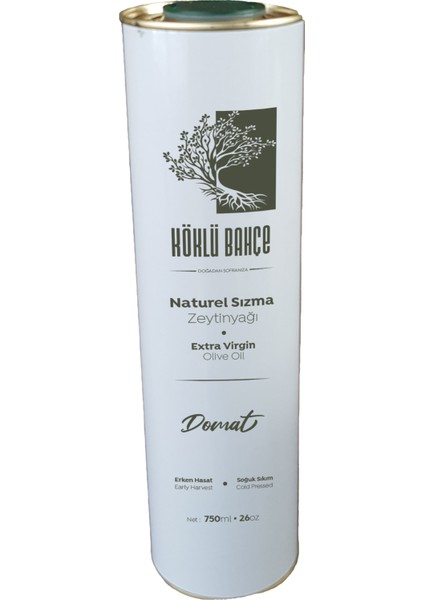 Yeni Sezon Domat Cinsi Naturel Soğuk Sıkım Zeytinyağı 750ml (FİLTRE EDİLMEMİŞ)