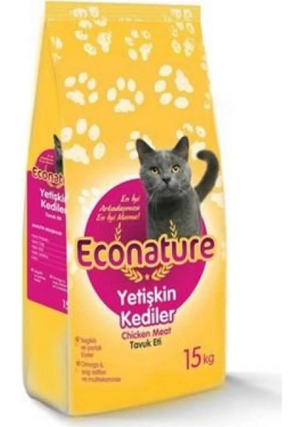 Tavuk Etli Yetişkin Kedi Maması 15 kg + Sonrisa Pets Kedi Çimi 2 Li