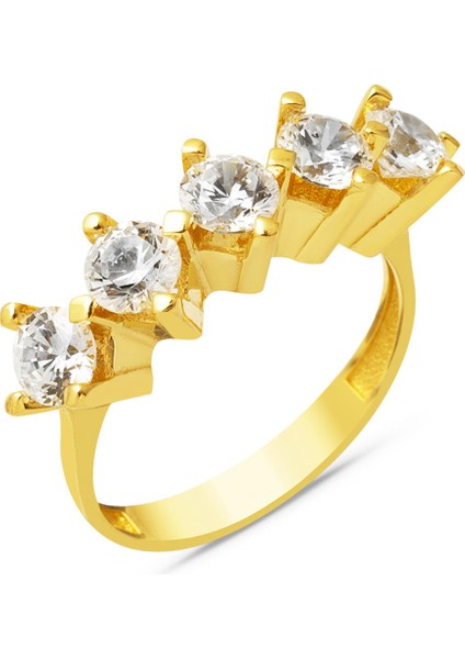 Capella 14 Ayar Beştaş Altın Yüzük