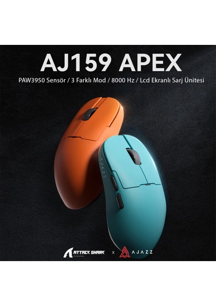 Ajazz AJ159 Apex 8k Hz Oyuncu Mouse