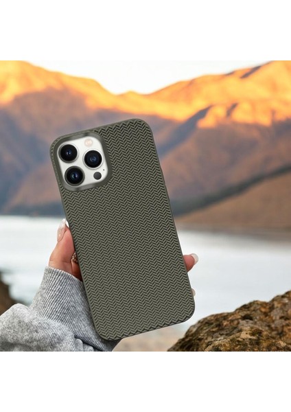 Dokuma Desenli Silikon Apple iPhone 15 Plus Kılıf Turkuaz