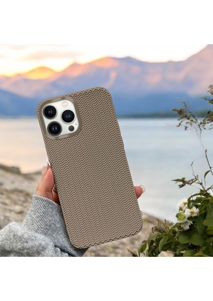 Dokuma Desenli Silikon Apple iPhone 15 Plus Kılıf Turkuaz