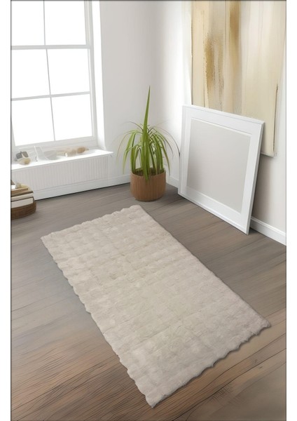 Bubble Tavşan Tüyü, Kaymaz Süet Taban, Süper Soft, Ultra Lüks, Yıkanabilir Halı