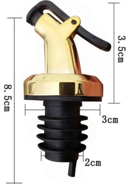 3'Lü Gold Sızdırmaz Yağdanlık Tıpası & Şişe Başlığı