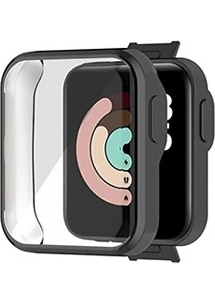 Xiaomi Mi Watch Lite Uyumlu 360 Koruma Ultra Önü Kapalı Silikon Kılıf