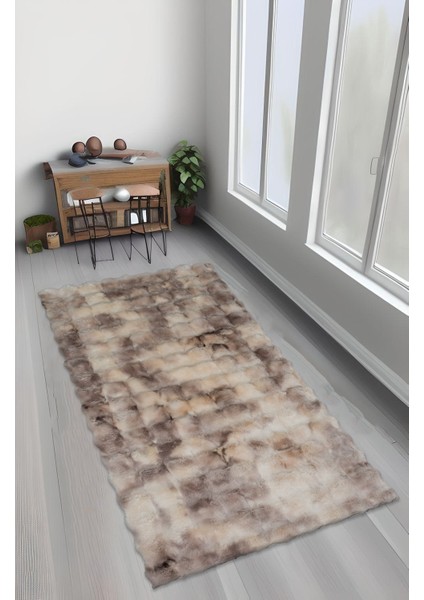 Bubble Tavşan Tüyü, Kaymaz Süet Taban, Süper Soft, Ultra Lüks, Yıkanabilir Halı