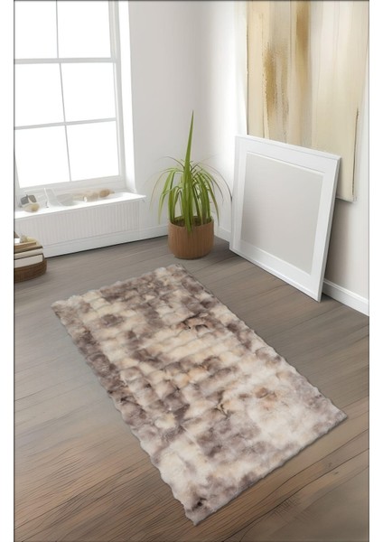 Bubble Tavşan Tüyü, Kaymaz Süet Taban, Süper Soft, Ultra Lüks, Yıkanabilir Halı