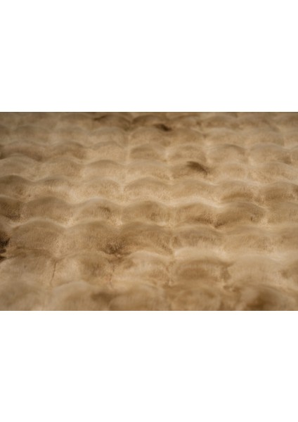 Bubble Tavşan Tüyü, Kaymaz Süet Taban, Süper Soft, Ultra Lüks, Yıkanabilir Halı Eskitme Camel