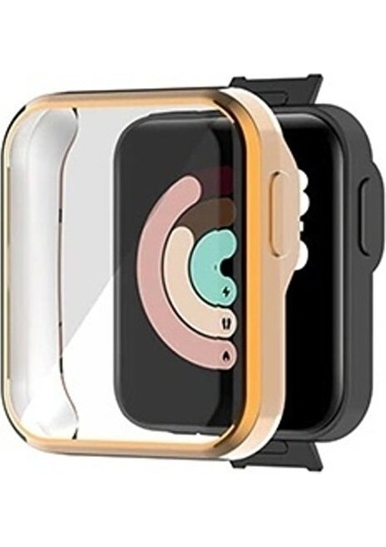 Xiaomi Mi Watch Lite Uyumlu 360 Koruma Ultra Önü Kapalı Silikon Kılıf