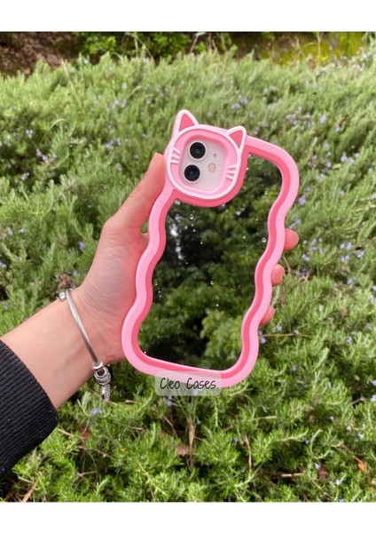 Aynalı Kedi Figürlü iPhone 12 Pro Max Uyumlu Kılıf