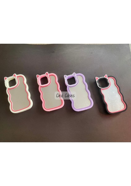 Aynalı Kedi Figürlü iPhone 12 Pro Max Uyumlu Kılıf