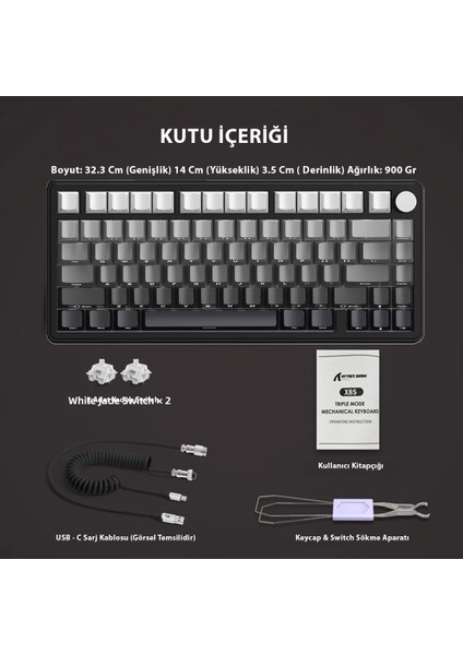 Attack Shark X85 Mekanik Klavye