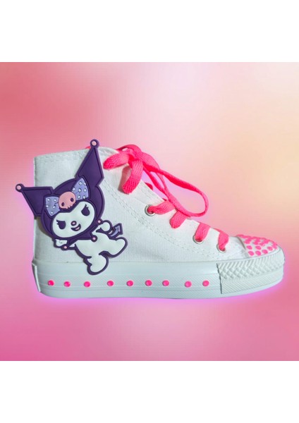 3D Silikon Detaylı Krolminik Kız Çocuk Sneaker