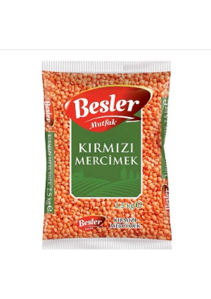 Mutfak Kırmızı Mercimek 2.5 kg