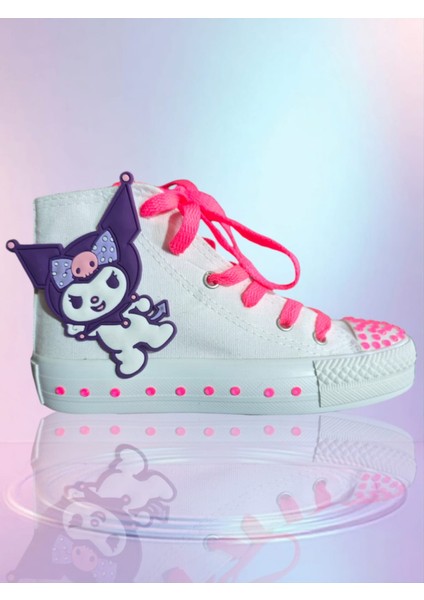 3D Silikon Detaylı Krolminik Kız Çocuk Sneaker
