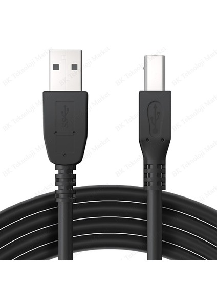 5 Metre USB Yazıcı Kablosu Hp- Canon-Brother Printer Kablo USB 2.0 Bağlantı Kablosu Kablo
