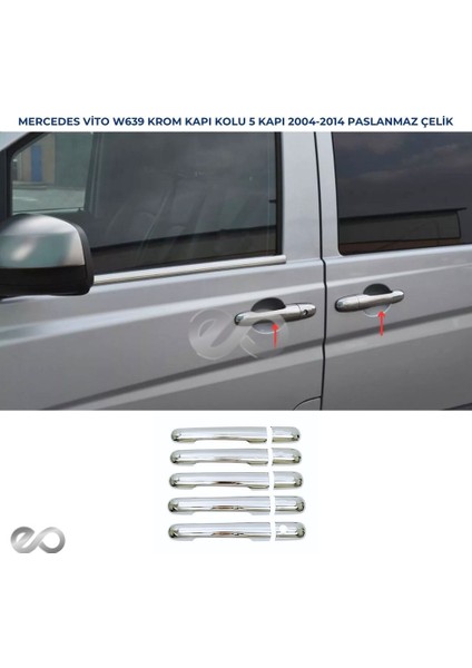 M. Benz Vito W639 Krom Kapı Kolu 5 Kapı 2004-2014 P. Çelik