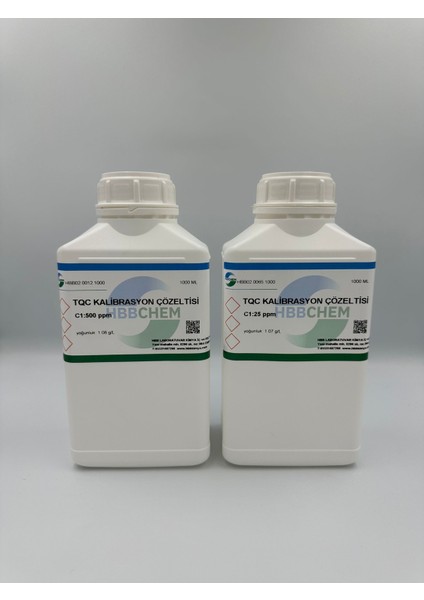 TQC Kalibrasyon Çözeltisi C1:25 Ppm 1 Litre