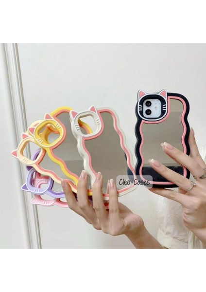 Aynalı Kedi Figürlü iPhone 13 Pro Uyumlu Kılıf indirimleri