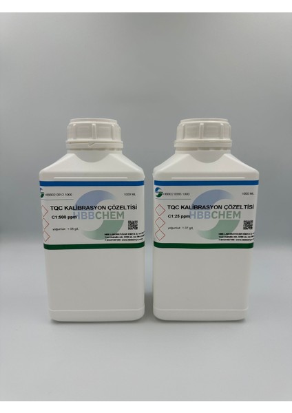 TQC Kalibrasyon Çözeltisi C1:500 Ppm 1 Litre