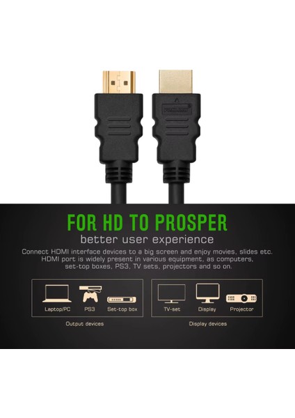 Yüksek Kalite HDMI Erkek-Erkek Kablo 3D Full Hd 1080P Dijital Kablo Tv Bilgisayar Hd Kablo Cabble 1.5 Metre