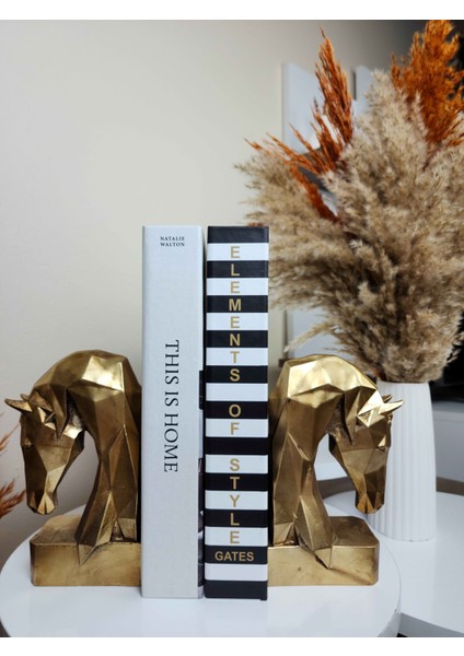 İkili Gold Kübik At Kitap Tutacağı