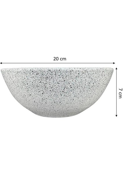 Ev Dekorasyon Beyaz Granit Aranjman Sunumluk Toprak Saksı 20 Cm Çap fiyatları