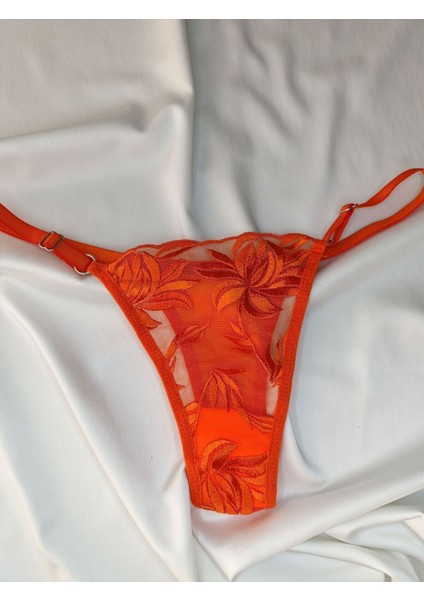 Mona Turuncu Kadın Bralet Takım