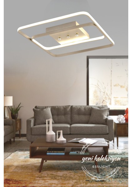Milano 45 cm Modern 3 Renk Işık (Beyaz Sarı Gün Işığı) Salon Mutfak Yatak Odası Genç Odası LED Avize