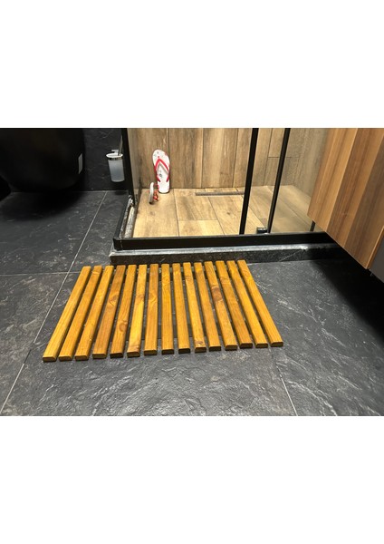 Doğal Ahşap Banyo Paspası