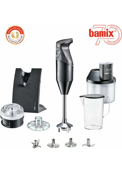 BAMİX M200 SUPERBOX EL BLENDER SETİ ÖMÜR BOYU MOTOR GARANTİLİ 200W SYAH