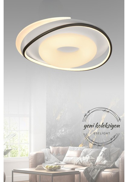 Palmira 50 Cm Modern 3 Renk Işık (BEYAZ SARI GÜN IŞIĞI) Mutfak Yatak Odası Salon Avize