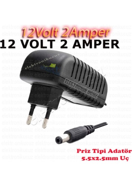 Umut Bilşim TEKNOLOJILERI_12 Volt 2 Amper Şarj Adaptörü Adaptör _elektronikucuz_