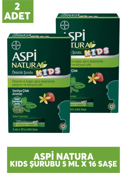 Aspinatura Kids Şurup 5 ml x 16 Saşe 2 Adet
