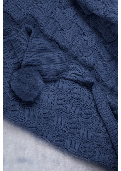 Sarma 10 Ponpon Triko Örgülü Tv Battaniyesi 130 x 170| Koltuk Örtüsü - Bacak Şalı - Ev Dekorasyonu fiyatları