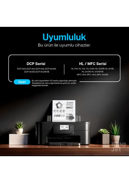 Brother DCP-1510 Muadil Toneri 2'li Paket - Brother Uyumlu Muadil Toner fiyatları