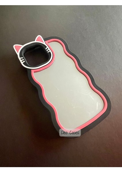 Aynalı Kedi Figürlü iPhone 14 Pro Uyumlu Kılıf