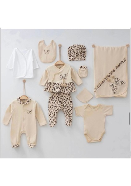 Leopar Desenli 10 Parça Kız Bebek Hastane Çıkışı Kutulu Pamuk fiyatları