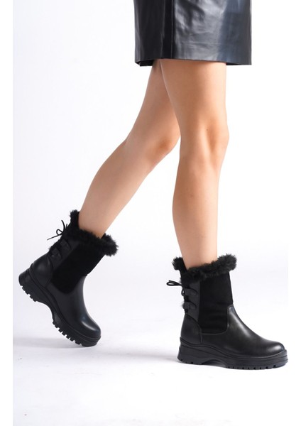 Kadın Emil Shoes İçi Kürklü Bağcıklı Bot