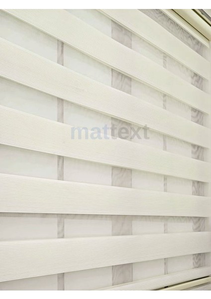 Krem Micro Plise Zebra Perde Dilimsiz