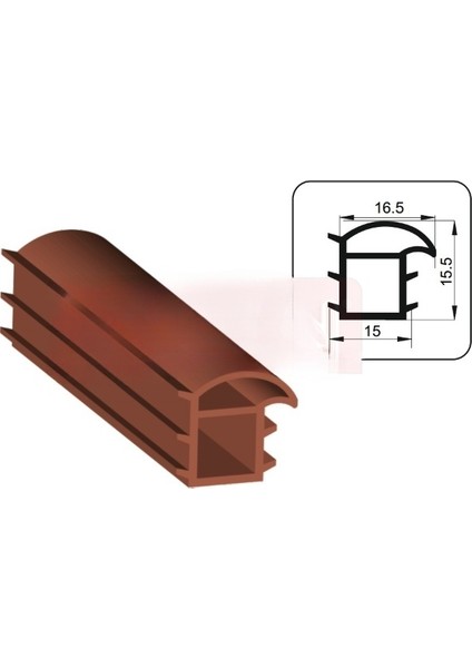 Çelik Kapı Fitili Contası Kahverengi 6 Metre