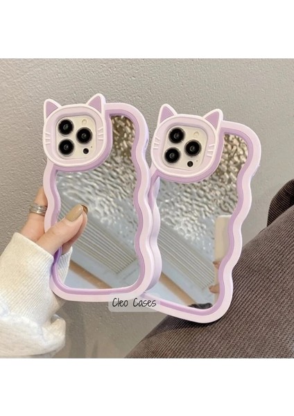 Aynalı Kedi Figürlü iPhone 14 Pro Max Uyumlu Kılıf