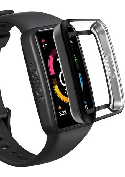 Honor Band 6 Uyumlu Silikon Ekran ve Kasa Koruyucu Kılıf