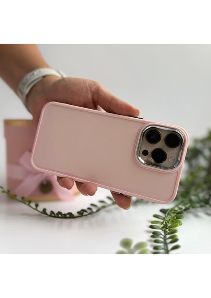 Darbeye Dayanıklı Gümüş Detaylı Silikon Apple iPhone 11 Kılıf Pembe modelleri