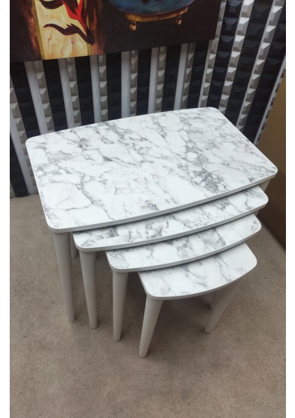Anka Mdf Zigon Sehpa Takımı 4'lü