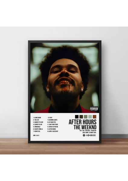 The Weeknd - After Hours Albüm / Çerçeveli Poster Tablo